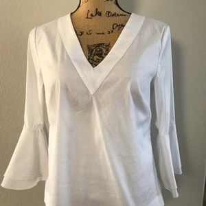 White House Black Market white blouse